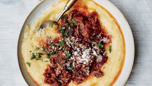 Pork Ragù Over Creamy Polenta