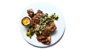 Pork Scaloppine with Fennel Salsa Verde