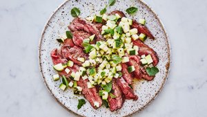 Pounded Flank Steak with Salsa