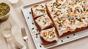 Pumpkin and Cookie-Butter Sheet Cake With Toasted Meringue