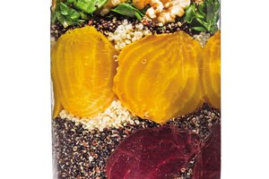 Quinoa Salad with Beets, Blue Cheese, and Nutty Herb Vinaigrette