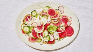 Radish and White Onion Slaw