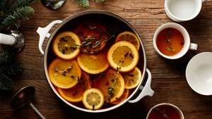 Raspberry and Thyme Hot Toddy Punch