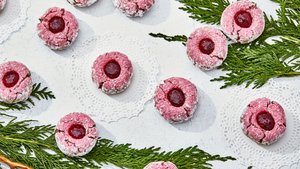 Raspberry Thumbprint Cookies