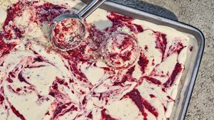 Raspberry-Cardamom Yogurt Semifreddo
