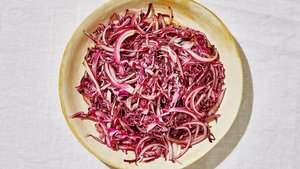 Red Cabbage and Onion Slaw