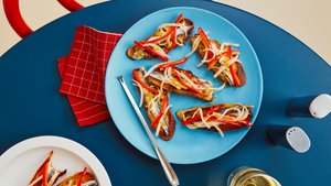 Red Pepper–Anchovy Toasts