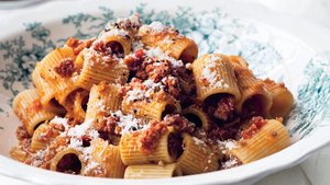 Rigatoni with Spicy Calabrese-Style Pork Ragù