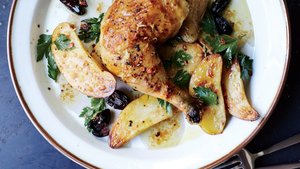 Roast Chicken with Potatoes and Olives