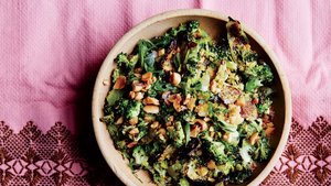 Roasted and Charred Broccoli with Peanuts