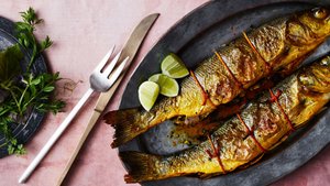 Roasted Black Bass with Orange-Flower Water