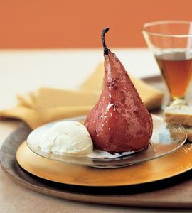 Roasted Bosc Pears with Pomegranate Glaze
