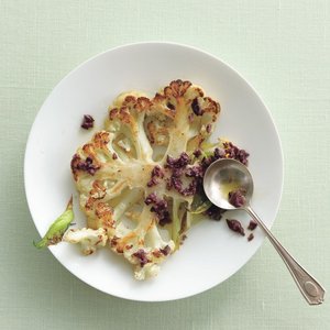 Roasted Cauliflower With Kalamata Vinaigrette