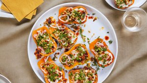 Roasted Honeynut Squash With Cottage Cheese and Chili Crisp