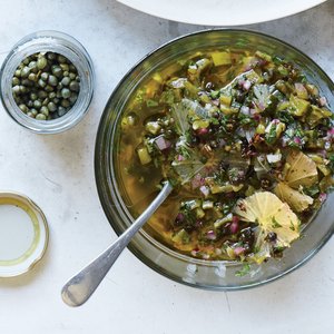 Roasted Poblano and Caper Salsa