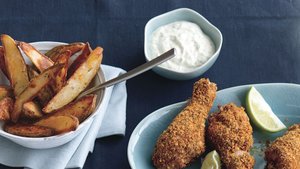 Roasted Potato Wedges with Cilantro-Lime Mayonnaise