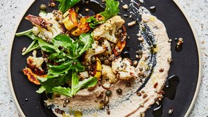 Roasted Squash and Cauliflower With Cashew Tonnato