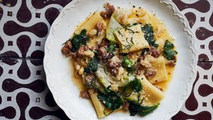 Sausage, Greens, and Beans Pasta