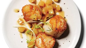 Scallops with Apple Pan Sauce