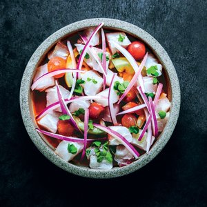 Sea Bass and Tomato Ceviche