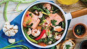 Seafood Sinigang (Sour and Savory Seafood Soup)