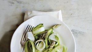 Shaved Asparagus with Parmesan Vinaigrette