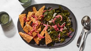 Sheet-Pan Collard Greens and Crispy Tofu With Niter Kibbeh