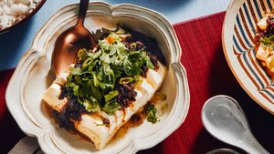 Silken Tofu With Black Bean Garlic Sauce