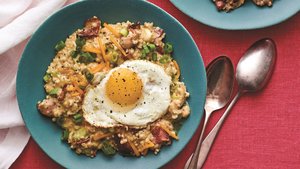 Slow Cooker Savory Oatmeal with Bacon, Scallions, and Cheddar