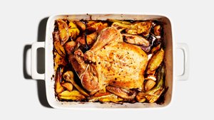 Slow-Roasted Chicken with All the Garlic