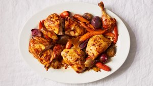 Slow-Roasted Chicken With Honey-Glazed Carrots
