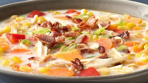 Smoky Turkey Corn Chowder With Bacon