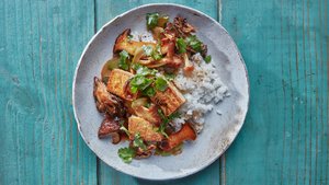 Soy-Glazed Tofu and Mushrooms