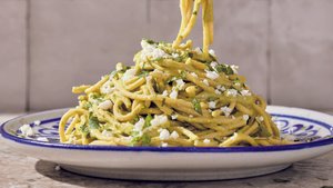 Spaghetti With Poblano Chile Sauce