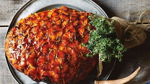 Spiced Pomegranate and Orange Glazed Ham
