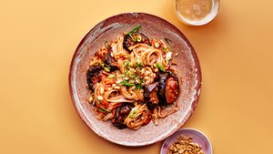 Spicy Braised Eggplant Noodles