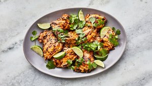 Spicy Coconut Grilled Chicken Thighs