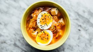 Spicy Kimchi Miso Soup