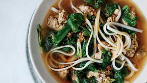 Spicy Pork and Mustard Green Soup
