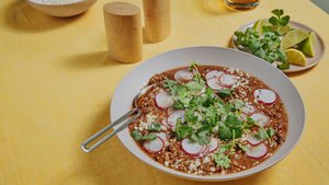 Spicy Pork and Refried Bean Soup