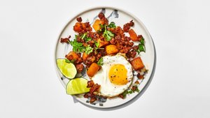 Squash and Chorizo Hash