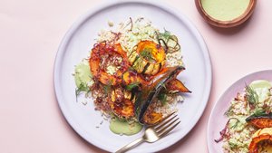 Squash With Yogurt Sauce and Frizzled Onions