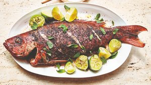 Sumac-Roasted Snapper With Lime Yogurt