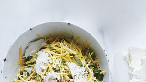 Summer Squash Slaw with Feta and Toasted Buckwheat