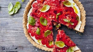Summer Tomato and Ricotta Tart With Oat Pastry