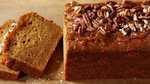 Sweet Potato Bread with Caramel and Aleppo-Spiced Pecans