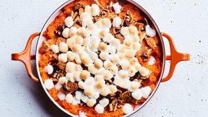 Sweet Potato Casserole With Graham Cracker Streusel