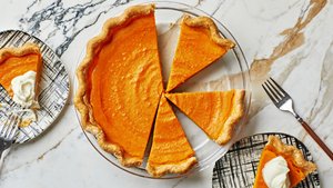 Sweet Potato Pie With Marshmallow Whipped Cream