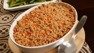 Sweet Potato Purée with Streusel Topping
