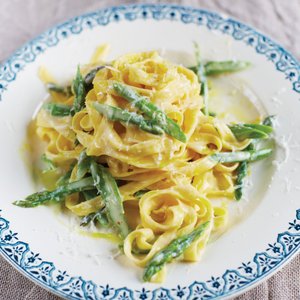 Tagliatelle with Asparagus and Parmesan Fonduta